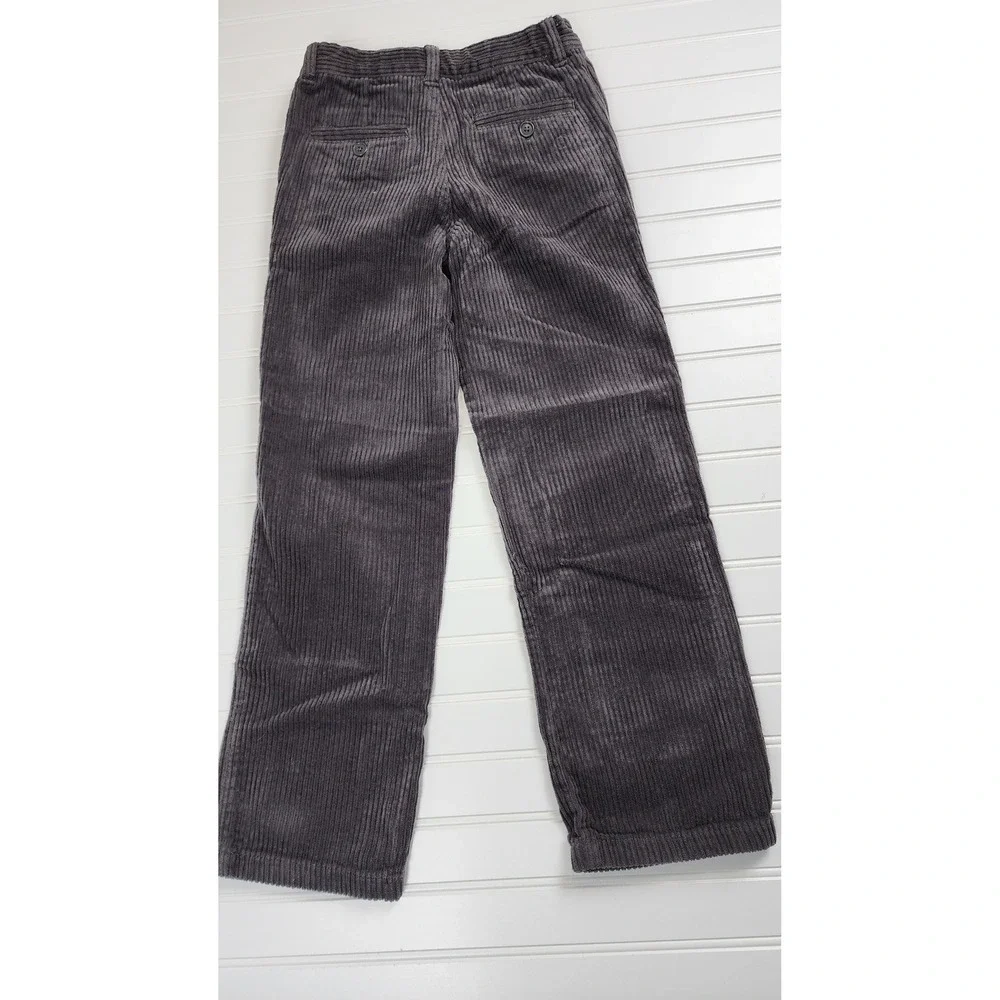 Gymboree Boys Gray‎ Corduroy Pants Size 8 Adjustable Waist Soft Feel Casual